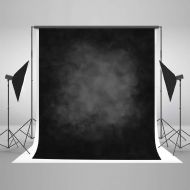 Kate 10ft(W) x10ft(H) Black Abstract Photography Backdrop Texture Microfiber Old Master Backdrop Professional Head Shot Portrait Photo Background