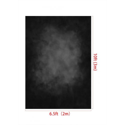  Kate 10ft(W) x10ft(H) Black Abstract Photography Backdrop Texture Microfiber Old Master Backdrop Professional Head Shot Portrait Photo Background