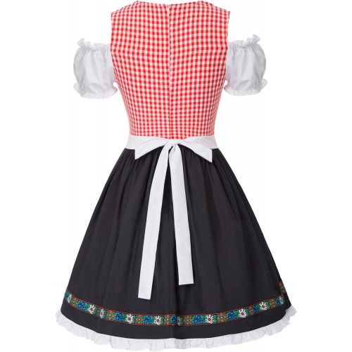  할로윈 용품Kate Kasin Womens German Dirndl Dress Costumes for Traditional Bavarian Oktoberfest Carnival Halloween