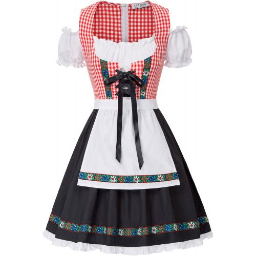 할로윈 용품Kate Kasin Womens German Dirndl Dress Costumes for Traditional Bavarian Oktoberfest Carnival Halloween