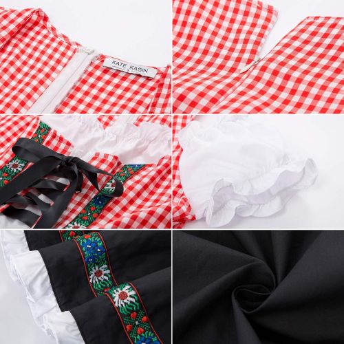  할로윈 용품Kate Kasin Womens German Dirndl Dress Costumes for Traditional Bavarian Oktoberfest Carnival Halloween