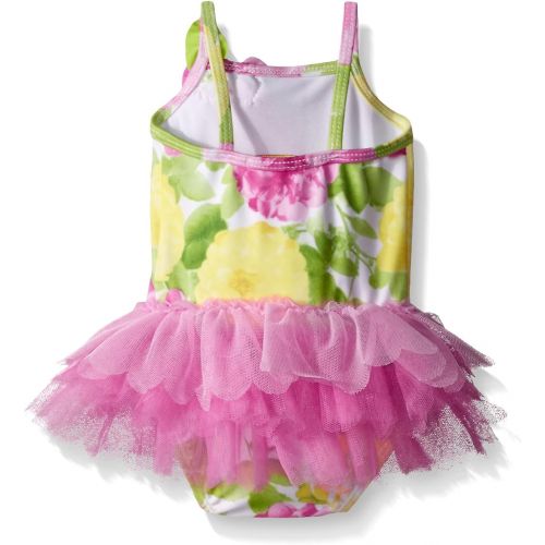  Kate+Mack Kate Mack Girls Radiant Roses One Piece Swimsuit with Skirt