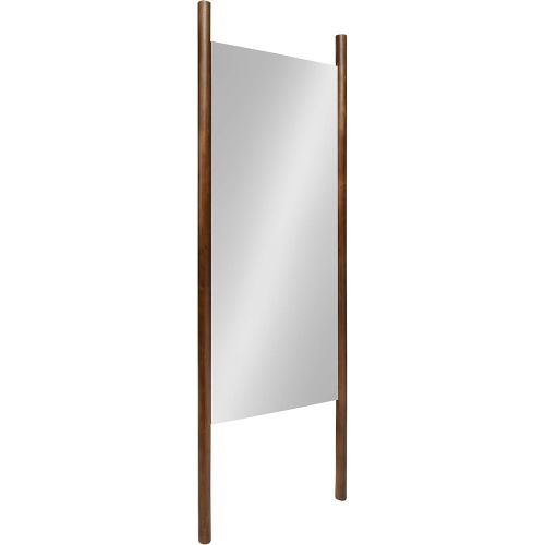  Kate and Laurel Findlay Transitional Wood Wall Learner Mirror, 21x67, Walnut Brown