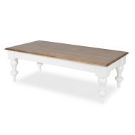 Kate and Laurel Sophia Rustic Wood Top Coffee Table, White