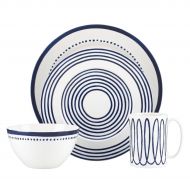 Kate Spade New York Charlotte Street West Dinnerware 4-Piece Place Setting, Blue and White