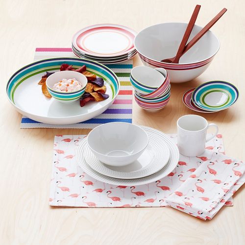 케이트 스페이드 뉴욕 Kate spade new york Wickford Stripe Tidbit Plates, Set of 4 - 100% Exclusive