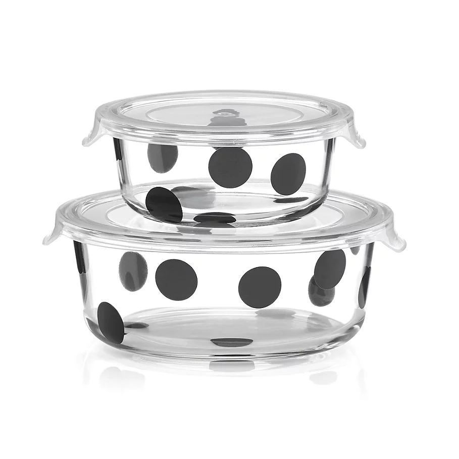 Kate spade new york kate spade new york All in Good Taste™ Deco Dot 2-Piece Round Food Storage Set