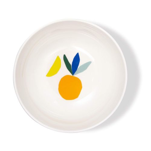 케이트 스페이드 뉴욕 Kate Spade New York Individual Reusable Melamine Bowl, Dishwasher Safe, Citrus Twist