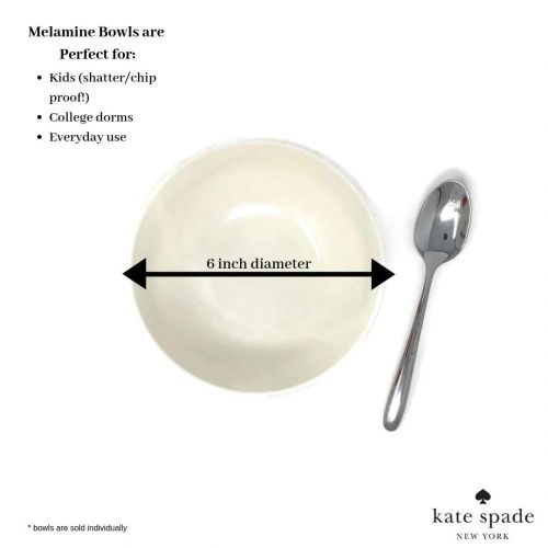 케이트 스페이드 뉴욕 Kate Spade New York Individual Reusable Melamine Bowl, Dishwasher Safe, Strawberries