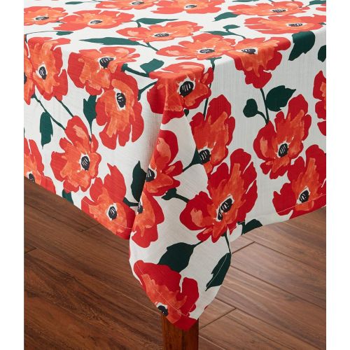 케이트 스페이드 뉴욕 Kate Spade New York Kate Spade Painted Poppies Tablecloth, 60-by-84 Inch Oblong Rectangular