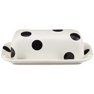 Kate Spade New York KATE SPADE 856724 Deco Dot Covered Butter Dish, 1.65 LB, White