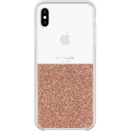 Kate Spade New York Phone Case | for Apple iPhone XS Max | Protective Clear Crystal Phone Cases with Slim Design and Drop Protection - Hollyhock CreamBlush  Crystal Gems