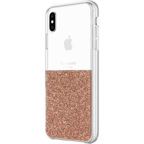 케이트 스페이드 뉴욕 Kate Spade New York Phone Case | for Apple iPhone XS Max | Protective Clear Crystal Phone Cases with Slim Design and Drop Protection - Hollyhock CreamBlush  Crystal Gems