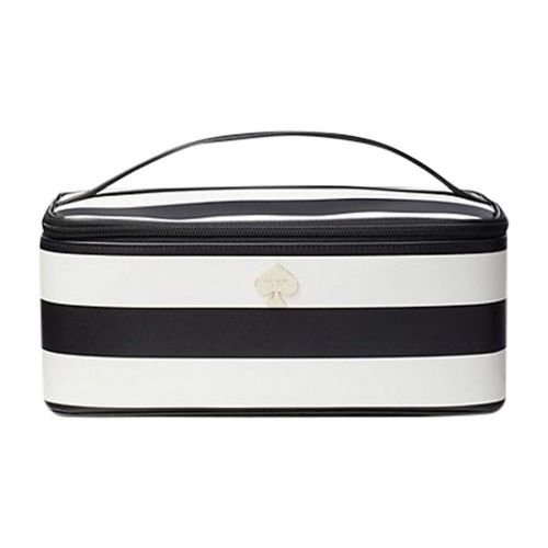 케이트 스페이드 뉴욕 Kate Spade New York Kate Spade Cobblestone Park Stripe Large Colin Cosmetic Travel Toiletry Bag Black/Cream...