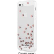 Bestbuy kate spade new york - Hard Shell Case for Apple iPhone SE - Confetti Dot Rose Gold FoilClear