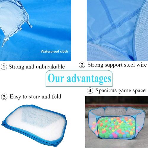  kathson Small Animals Cage Tent, Breathable and Transparent Reptiles Cage, Folding Exercise Playpen Pop Open Outdoor/Indoor Portable Fence with Chewing Toys for Guinea Pig Hamster