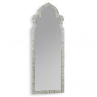 Kathy Kuo Home Padma Global Bazaar Ivory Framed Tall Mirror