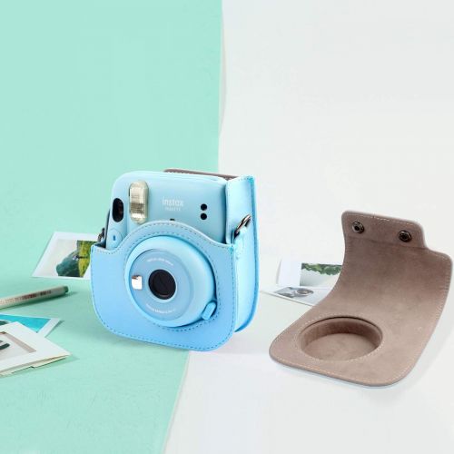  Katia Camera Case Compatible with Fujifilm Instax Mini 11 Instant Film Camera with Adjustable Shoulder Strap (Sky Blue)