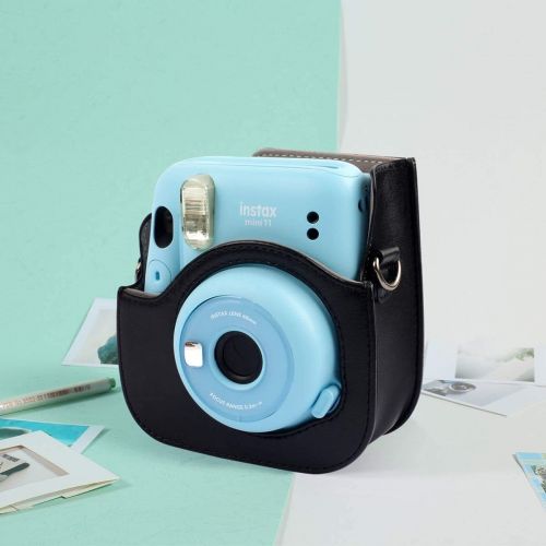  Katia Instant Camera Accessories Bundle Compatible with Fujifilm Mini 11 Instant Film Camera. Includes Camera Case, Album, Frame, Stickers, Strap,etc - Charcoal Grey