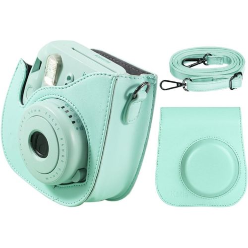  Katia Camera Case Bag Compatible for Fujifilm Instax Mini 11/9/ 8+/ 8 Instant Film Camera with Shoulder Strap and Photo Accessories Pocket - Ice Blue