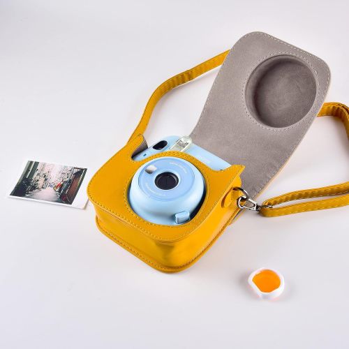  Katia Camera Case Compatible for Fujifilm Instax Mini 11 Instant Film Camera with Adjustable Shoulder Strap - Color (Brown)