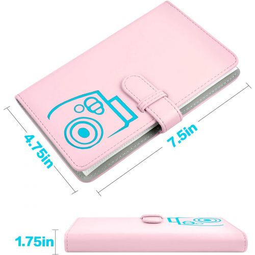  Katia 96 Pocket Wallet Photo Album Accessories for fujifilm Instax Mini 11/ 7s/ 8/ 8+/ 9/ 25/ 26/ 50s/ 70/ 90 Film, Instant Camera Printer(Not Fit for Square Films Picture) (Pink)