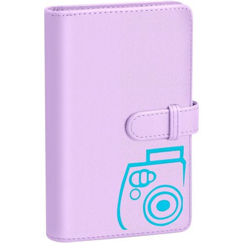  Katia 96 Pocket Wallet Photo Album Accessories for fujifilm Instax Mini 11/ 7s/ 8/8+/ 9/25/ 26/ 50s/ 70/90 Film, Instant Camera Printer(Not Fit for Square Films Picture) (Purple)