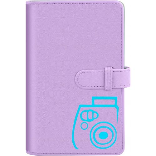  Katia 96 Pocket Wallet Photo Album Accessories for fujifilm Instax Mini 11/ 7s/ 8/8+/ 9/25/ 26/ 50s/ 70/90 Film, Instant Camera Printer(Not Fit for Square Films Picture) (Purple)