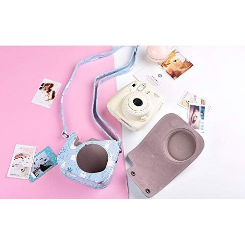  Katia Camera Case Bag Compatible for Fujifilm Instax Mini 11/ 9/ 8+/ 8 Instant Film Camera with Shoulder Strap and Photo Accessories Pocket - Alpaca