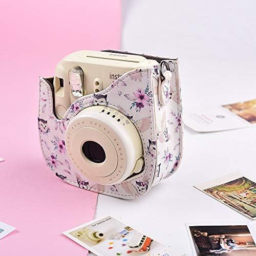  Katia Camera Case Bag Compatible for Fujifilm Instax Mini 11 9 8+ 8 Instant Film Camera with Shoulder Strap and Photo Accessories Pocket - Grey Owl