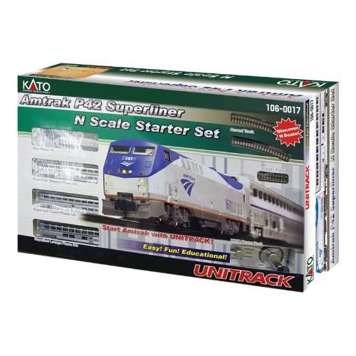  Kato USA Model Train Products N Amtrak P42 Superliner Phase IVb Starter Set