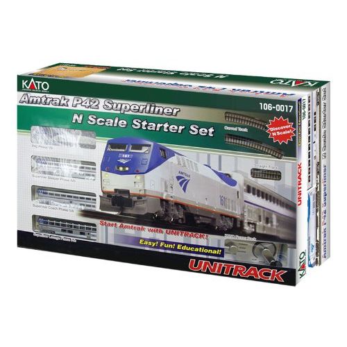  Kato USA Model Train Products N Amtrak P42 Superliner Phase IVb Starter Set