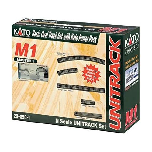  Kato USA Model Train Products M1 UNITRACK Basic Oval with Kato Power Pack