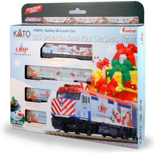  Kato USA Model Train Products N 2016 Operation North Pole Christmas Train Locomotive & Cars