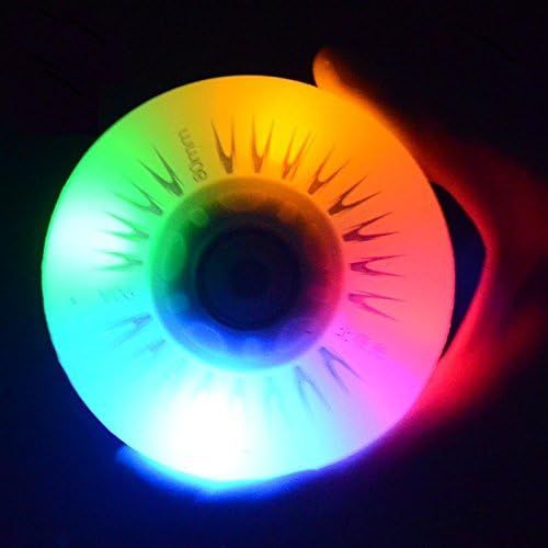  katrinacoco Outdoor Inline Skate Wheels 64MM/68MM72MM/76MM/80MM/90A 7 Colors LED Light Flash Roller -2Pieces/Lot