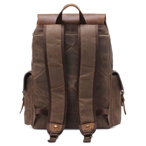  Kattee Large Canvas Backpack School Bag Outdoor Travel Rucksack,Vintage Briefcase Satchel Shoulder Bag