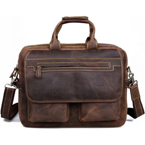  [아마존핫딜][아마존 핫딜] Kattee Crazy-Horse Leather Briefcase 16 Laptop Tote Shoulder Bag