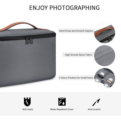  Kattee Camera Insert Bag, DSLR SLR Padded Case Shockproof for Travel