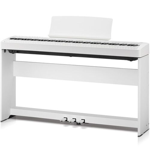  Kawai F-351 Triple Pedal Board for ES120 Digital Piano (Elegant White)