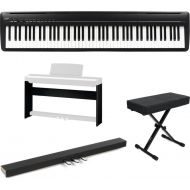 Kawai ES120 88-key Digital Piano with Speakers with Stand, Triple Pedal, and Bench - Black