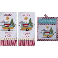 Kay Dee 3 Piece Home is Where You Roam Camping Terry Towels and Potholder Set