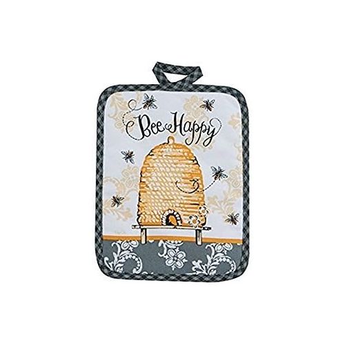  [아마존베스트]Kay Dee 4 Piece Bee Happy Kitchen Set - 2 Terry Towels, Oven Mitt, Potholder