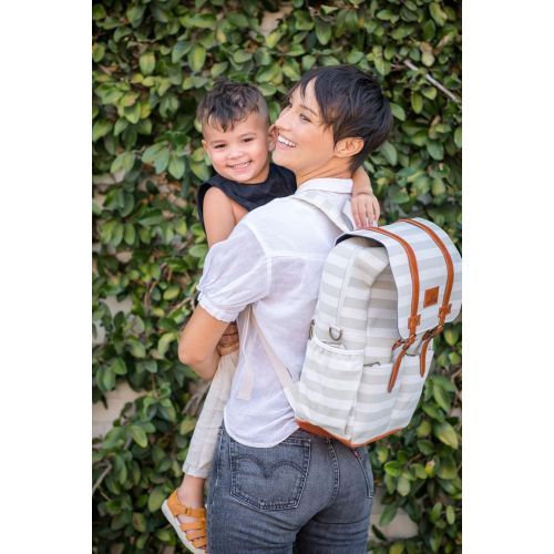  Kaydee Baby Unisex Canvas Diaper Tote Backpack Bag with Stroller Straps and Changing Pad - for Men...