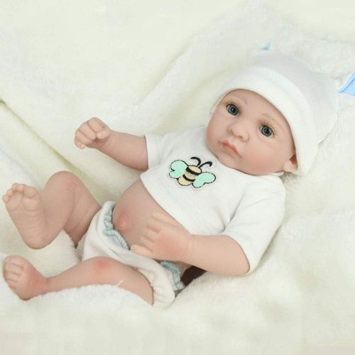  Kaydora 10 Inch Reborn Baby Doll Full Body Vinyl Boy and Girl Twins Washable Bathe Partner Handmade Lifelike Doll Toys