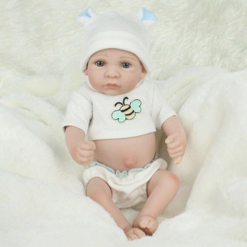  Kaydora 10 Inch Reborn Baby Doll Full Body Vinyl Boy and Girl Twins Washable Bathe Partner Handmade Lifelike Doll Toys