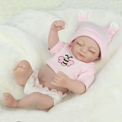  Kaydora 10 Inch Reborn Baby Doll Full Body Vinyl Boy and Girl Twins Washable Bathe Partner Handmade Lifelike Doll Toys