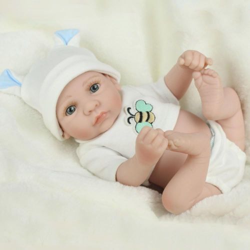  Kaydora 10 Inch Reborn Baby Doll Full Body Vinyl Boy and Girl Twins Washable Bathe Partner Handmade Lifelike Doll Toys