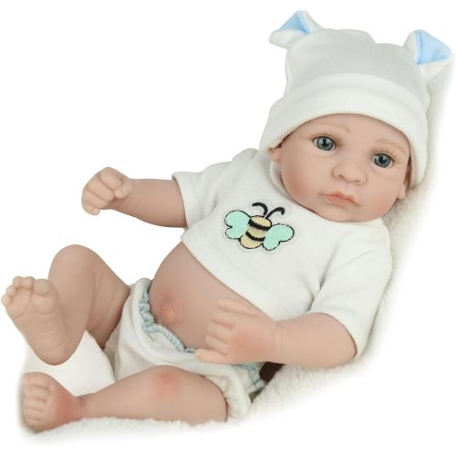  Kaydora 10 Inch Reborn Baby Doll Full Body Vinyl Boy and Girl Twins Washable Bathe Partner Handmade Lifelike Doll Toys