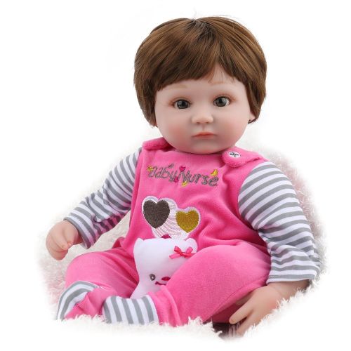  Kaydora Reborn 아기 인형 소녀 핸드메이드 허깅 아기 인형, 40.64cm 아기 인형, 눈 소녀