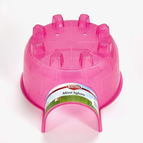  Kaytee Igloo Habitat Hideout For Pet Hamsters, Gerbils, Rats, and Other Small Animals, Mini